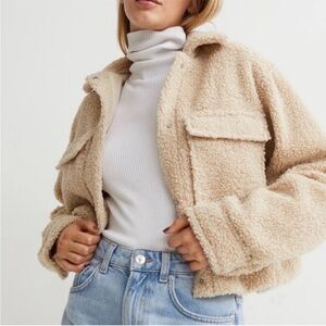 H&M Cream Sherpa Jacket